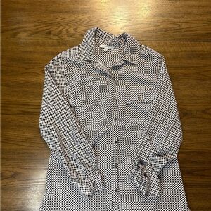 Notations Black and White Geometric Men's Shirt